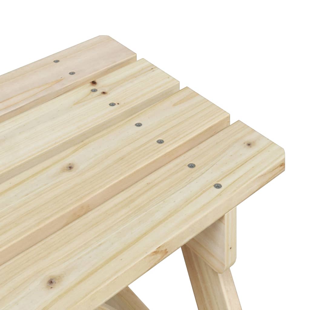 Picknicktafel voor 4 kinderen met parasol massief vurenhout - AllerleiShop