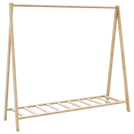 Kledingrek met schappen 106x34x102 cm bamboe - AllerleiShop