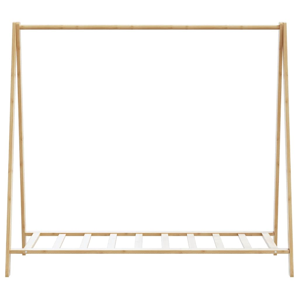 Kledingrek met schappen 106x34x102 cm bamboe - AllerleiShop