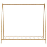 Kledingrek met schappen 106x34x102 cm bamboe - AllerleiShop