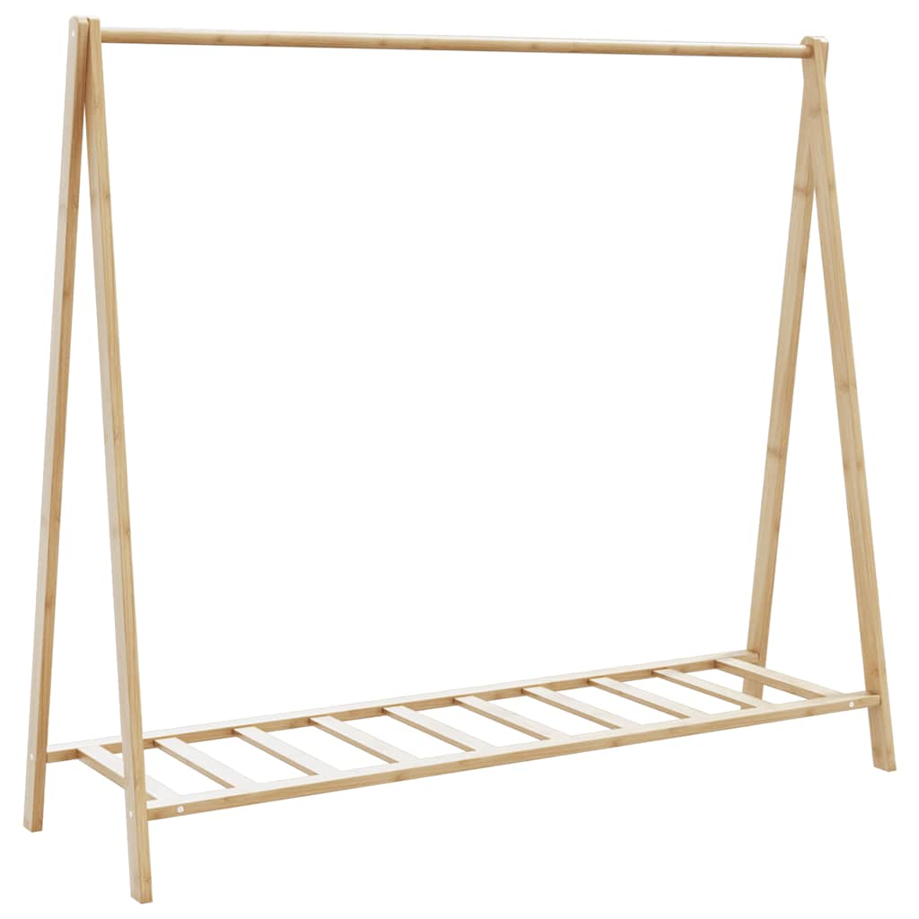 Kledingrek met schappen 106x34x102 cm bamboe - AllerleiShop