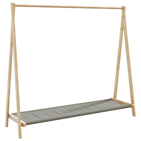 Kledingrek met schappen 106x34x102 cm bamboe - AllerleiShop