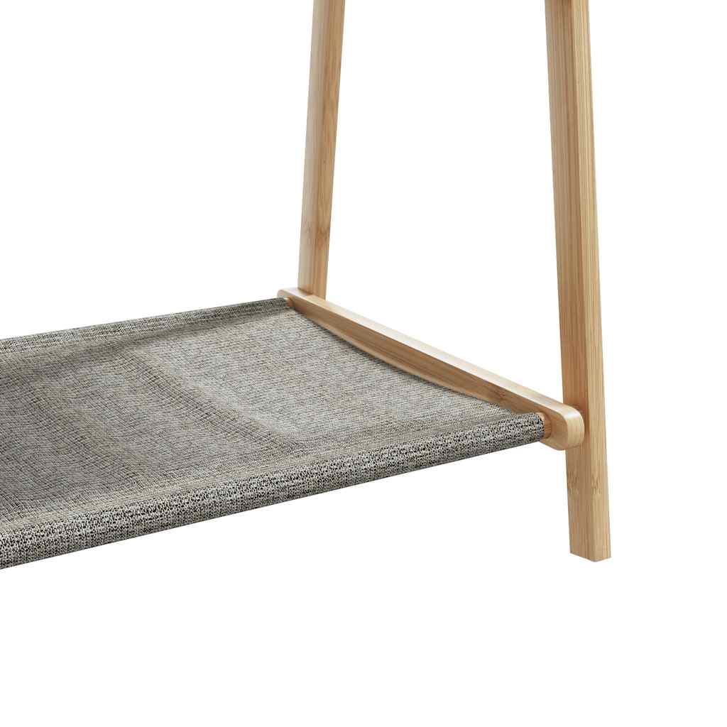 Kledingrek met schappen 106x34x102 cm bamboe - AllerleiShop