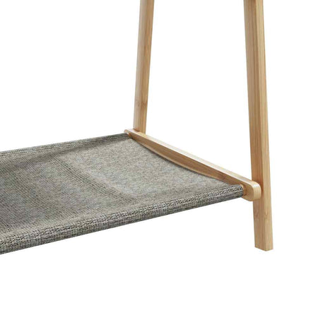 Kledingrek met schappen 96x45,5x150,5 cm bamboe - AllerleiShop