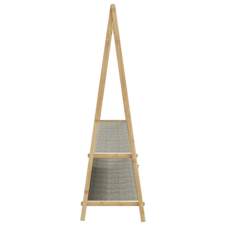 Kledingrek met schappen 132x45,5x150,5 cm bamboe - AllerleiShop