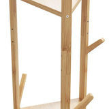 Kapstok met haken en schappen 39x33x166 cm bamboe - AllerleiShop