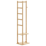 Kapstok met haken en schappen 38,5x30x156 cm bamboe - AllerleiShop