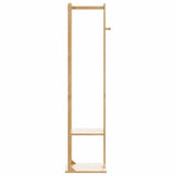 Kapstok met haken en schappen 38,5x30x156 cm bamboe - AllerleiShop