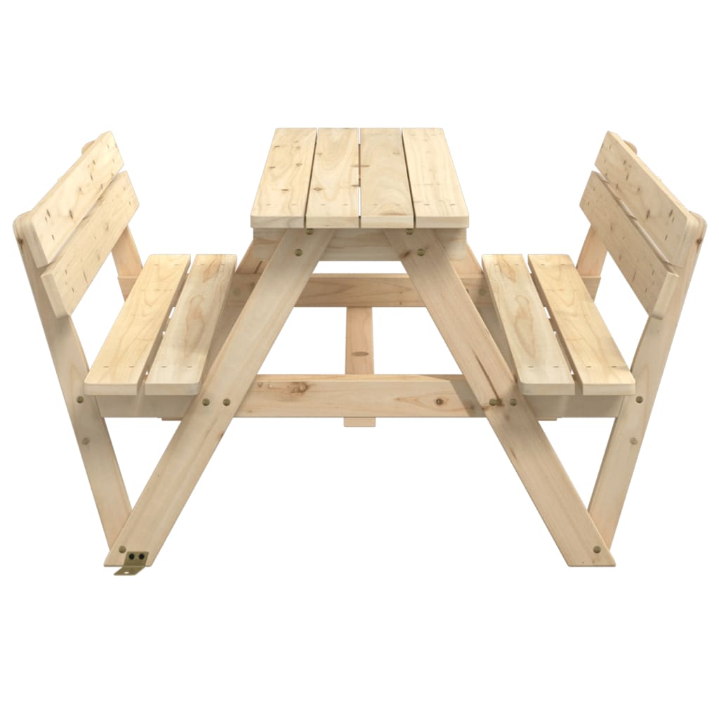 Picknicktafel voor 4 kinderen met parasolgat massief vurenhout - AllerleiShop