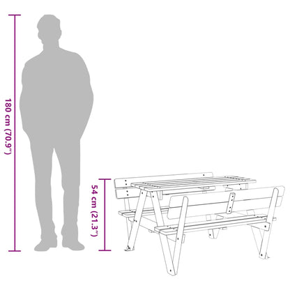 Picknicktafel voor 4 kinderen met parasolgat massief vurenhout - AllerleiShop