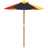 Parasol voor kinderen met houten paal Ø120x140 cm - AllerleiShop