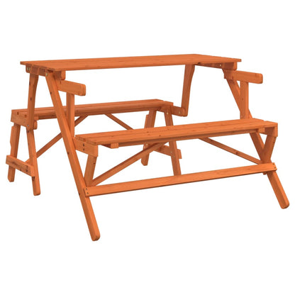 Picknicktafel met banken 2-in-1 ombouwbaar massief vurenhout - AllerleiShop