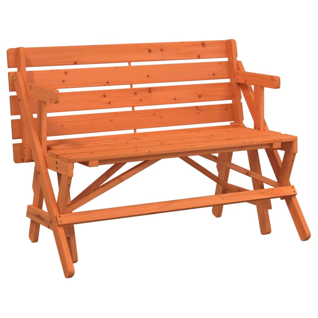 Picknicktafel met banken 2-in-1 ombouwbaar massief vurenhout - AllerleiShop