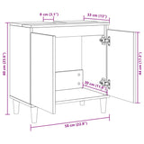 Wastafelkast 58x33x60 cm bewerkt hout sonoma eikenkleurig