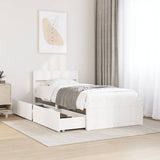 Bedframe zonder matras massief grenenhout wit 90x200 cm - AllerleiShop