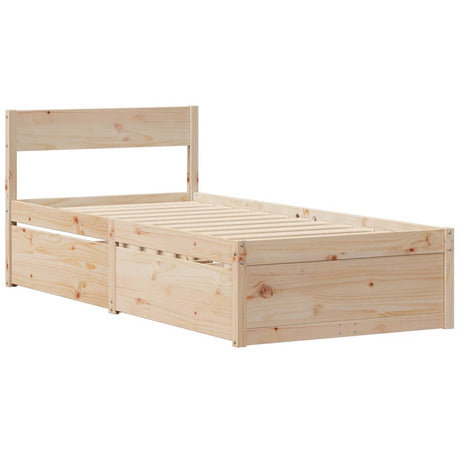 Bedframe zonder matras massief grenenhout 90x190 cm