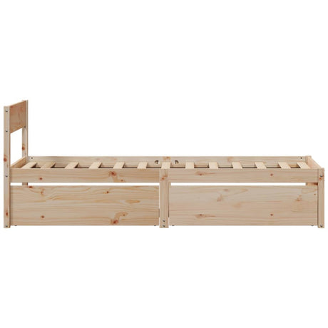 Bedframe zonder matras massief grenenhout 90x190 cm