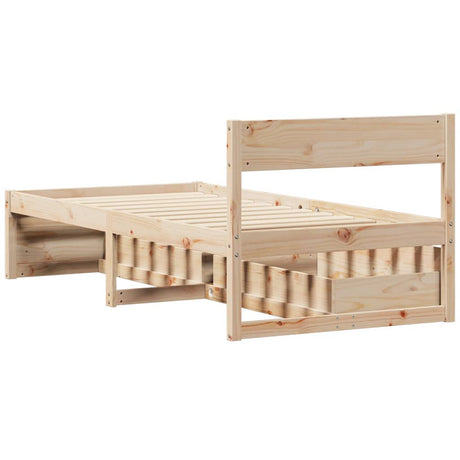 Bedframe zonder matras massief grenenhout 90x190 cm