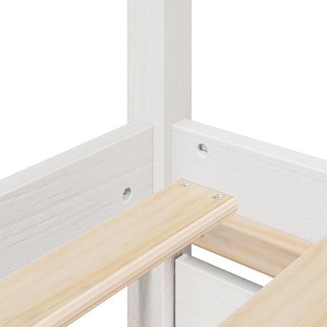 Bedframe zonder matras massief grenenhout wit 75x190 cm