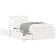 Bedframe zonder matras massief grenenhout wit 75x190 cm - AllerleiShop