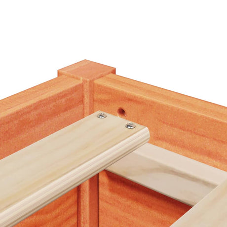 Bedframe zonder matras massief grenenhout wasbruin 100x200 cm
