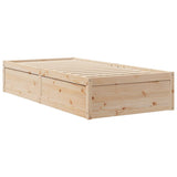 Bedframe zonder matras massief grenenhout 90x200 cm