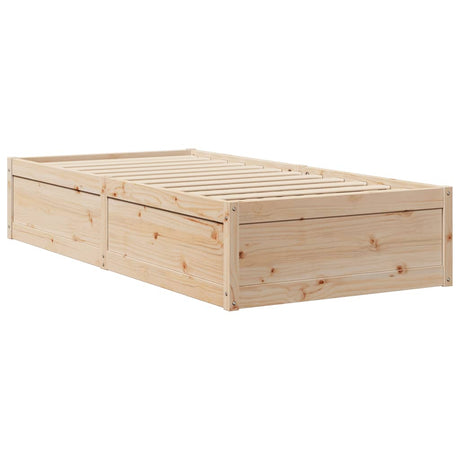 Bedframe zonder matras massief grenenhout 90x200 cm