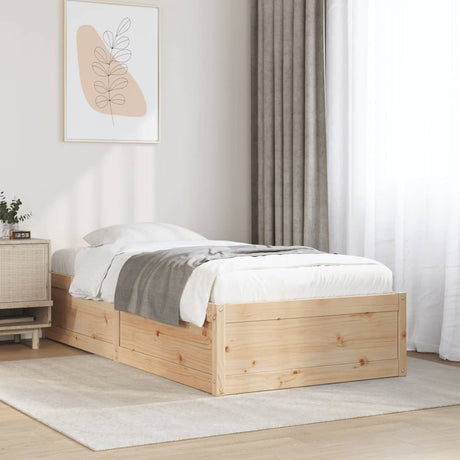 Bedframe zonder matras massief grenenhout 90x200 cm