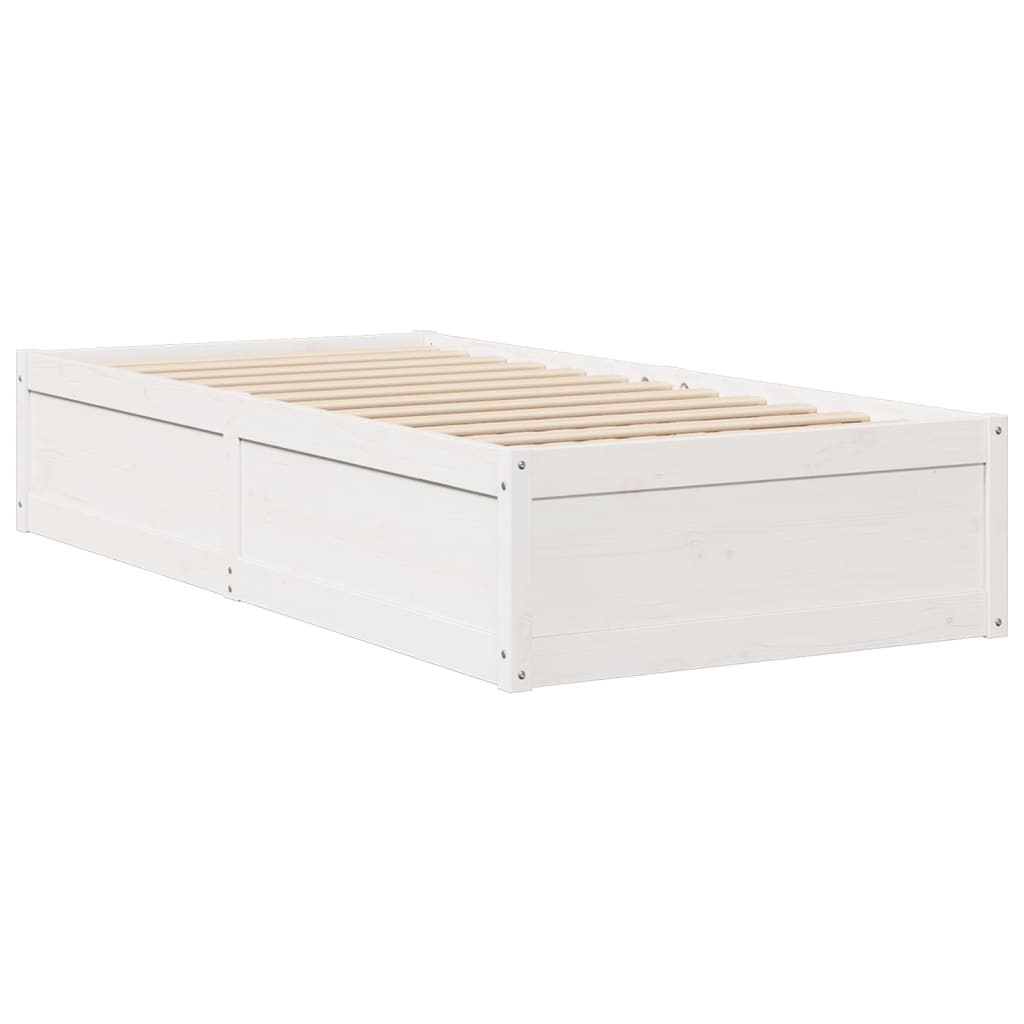 Bedframe zonder matras massief grenenhout wit 90x190 cm - AllerleiShop