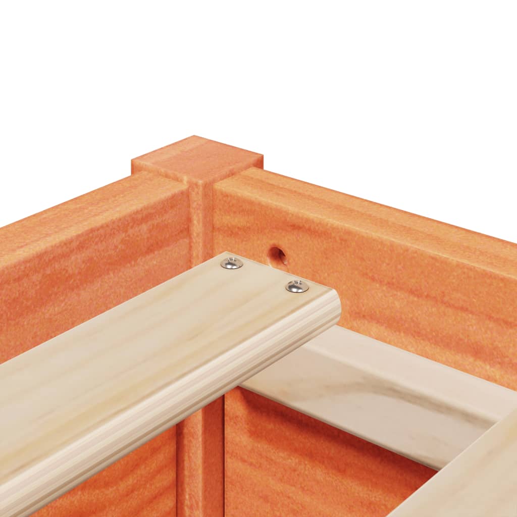 Bedframe zonder matras massief grenenhout wasbruin 75x190 cm