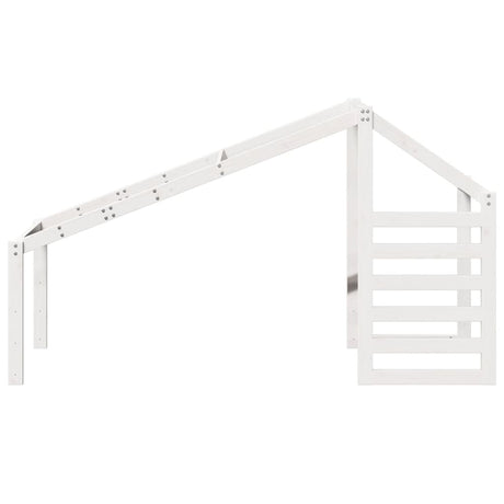 Kinderbedhuisje 198x87x113 cm massief grenenhout wit