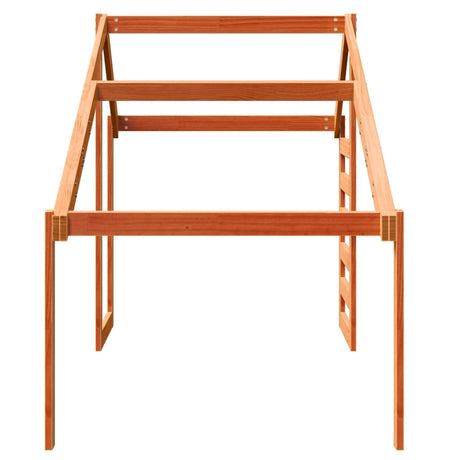 Kinderbedhuisje 188x82x113 cm massief grenenhout wasbruin