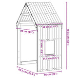 Kinderbedhuisje 60x89x134,5 cm massief grenenhout wasbruin