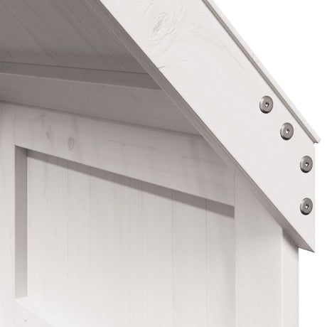 Kinderbedhuisje 60x99x139,5 cm massief grenenhout wit