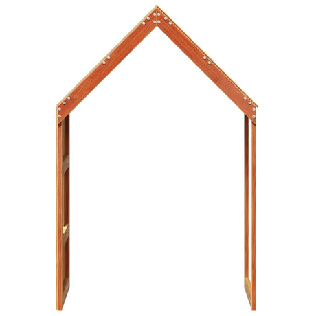 Kinderbedhuisje 60x99x139,5 cm massief grenenhout wasbruin