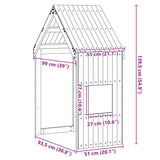 Kinderbedhuisje 55x99x139,5 cm massief grenenhout