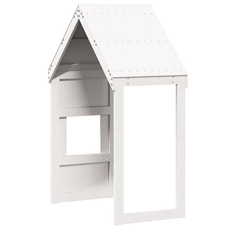 Kinderbedhuisje 55x99x139,5 cm massief grenenhout wit