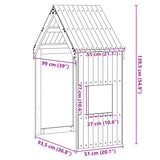 Kinderbedhuisje 55x99x139,5 cm massief grenenhout wasbruin