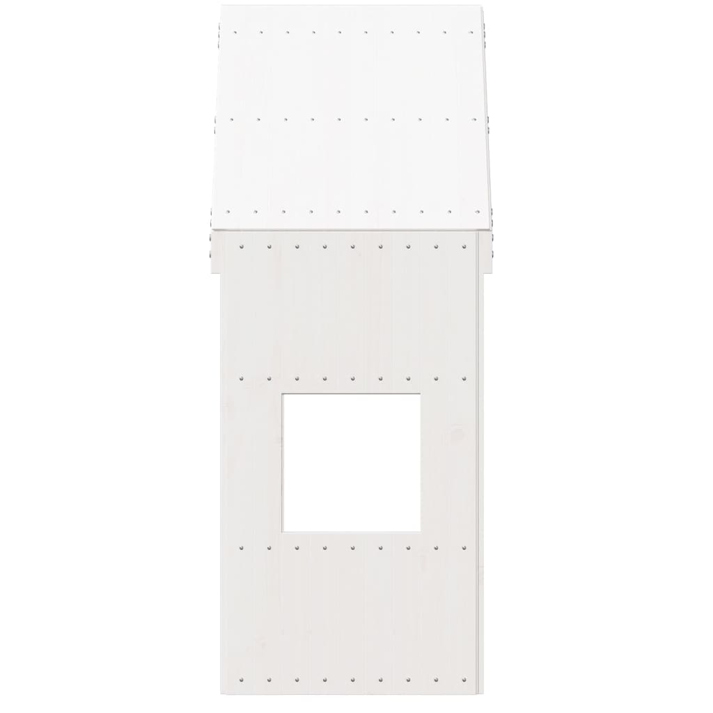 Kinderbedhuisje 55x84x132 cm massief grenenhout wit