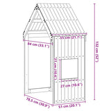 Kinderbedhuisje 55x84x132 cm massief grenenhout wasbruin