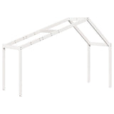 Kinderbedhuisje 213x95,5x144,5 cm massief grenenhout wit