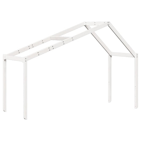 Kinderbedhuisje 213x95,5x144,5 cm massief grenenhout wit