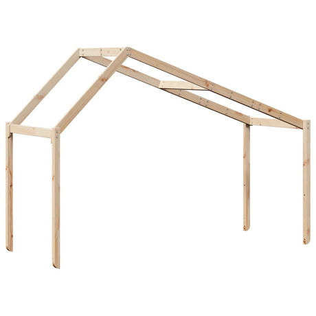 Kinderbedhuisje 213x85,5x144,5 cm massief grenenhout