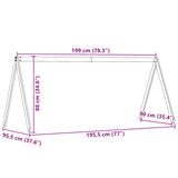 Kinderbedhuisje 199x95,5x88 cm massief grenenhout wasbruin
