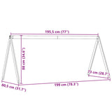 Kinderbedhuisje 199x80,5x88 cm massief grenenhout
