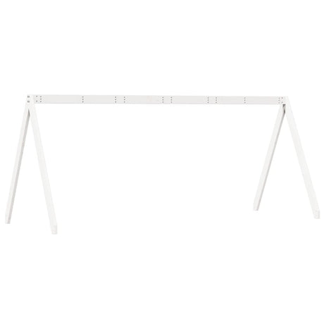 Kinderbedhuisje 199x80,5x88 cm massief grenenhout wit