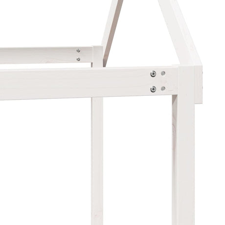 Kinderbedhuisje 217x95,5x159 cm massief grenenhout wit