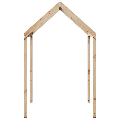 Kinderbedhuisje 217x85,5x154 cm massief grenenhout