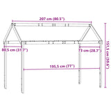 Kinderbedhuisje 207x80,5x151,5 cm massief grenenhout wit