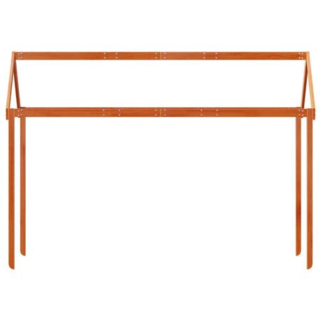 Kinderbedhuisje 207x80,5x151,5 cm massief grenenhout wasbruin